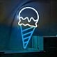 Ice Cream Scoop Cone Neon Sign