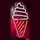Multi Layer Ice Cream Summer Treat Neon Sign