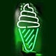 Multi Layer Ice Cream Summer Treat Neon Sign