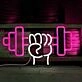 Gym Hand Holding Dumbbell Style 1 Neon Sign
