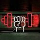 Gym Hand Holding Dumbbell Style 1 Neon Sign