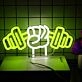 Gym Hand Holding Dumbbell Style 2 Neon Sign