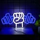 Gym Hand Holding Dumbbell Style 2 Neon Sign