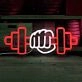 Gym Hand Holding Dumbbell Style 3 Neon Sign