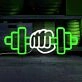 Gym Hand Holding Dumbbell Style 3 Neon Sign