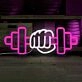 Gym Hand Holding Dumbbell Style 3 Neon Sign