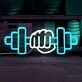 Gym Hand Holding Dumbbell Style 3 Neon Sign