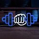 Gym Hand Holding Dumbbell Style 3 Neon Sign