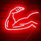Muscle Line Art Arm Style 1 Neon Sign