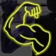 Muscle Line Art Arm Style 2 Neon Sign