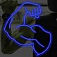 Muscle Line Art Arm Style 2 Neon Sign