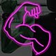 Muscle Line Art Arm Style 2 Neon Sign