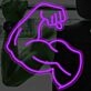 Muscle Line Art Arm Style 2 Neon Sign