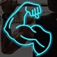 Muscle Line Art Arm Style 2 Neon Sign