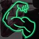 Muscle Line Art Arm Style 2 Neon Sign
