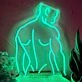 Muscle Line Art Back Neon Sign