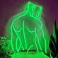 Muscle Line Art Back Neon Sign