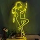 Pole Dancing Woman Neon Sign