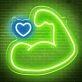 Bodybuilding Muscular Arm Neon Sign