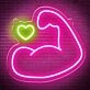 Bodybuilding Muscular Arm Neon Sign
