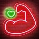 Bodybuilding Muscular Arm Neon Sign