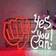 Customize Yes You Can! Gym Motivation Neon Sign