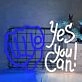Customize Yes You Can! Gym Motivation Neon Sign