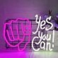 Customize Yes You Can! Gym Motivation Neon Sign