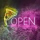 Customize Pizza Open Neon Sign