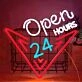 Customize 24 Hours Open Neon Sign