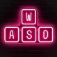 Gaming Keyboard Keys Neon Sign
