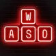 Gaming Keyboard Keys Neon Sign