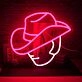 Hat Wearing Face Neon Sign