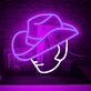 Hat Wearing Face Neon Sign