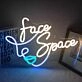 Face Space Line Art Neon Sign
