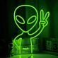 Alien Peace Sign Neon Sign