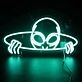 Alien in UFO Neon Sign