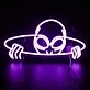 Alien in UFO Neon Sign