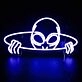 Alien in UFO Neon Sign