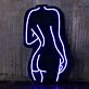 Sexy Women Back Lines Neon Black Backsplash