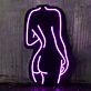 Sexy Women Back Lines Neon Black Backsplash