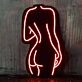 Sexy Women Back Lines Neon Black Backsplash