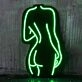 Sexy Women Back Lines Neon Black Backsplash