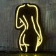 Sexy Women Back Lines Neon Black Backsplash