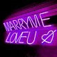 Marry Me Proposal Style 2 Neon Sign