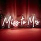 Miss to Mrs Wedding Neon Sign