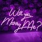 Will You Marry Me? Proposal Style 4 Neon Sign
