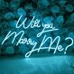 Will You Marry Me? Proposal Style 4 Neon Sign