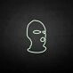 Masked man' neon sign