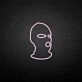 Masked man' neon sign